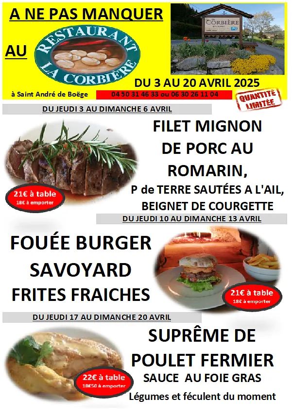 carte dessserts