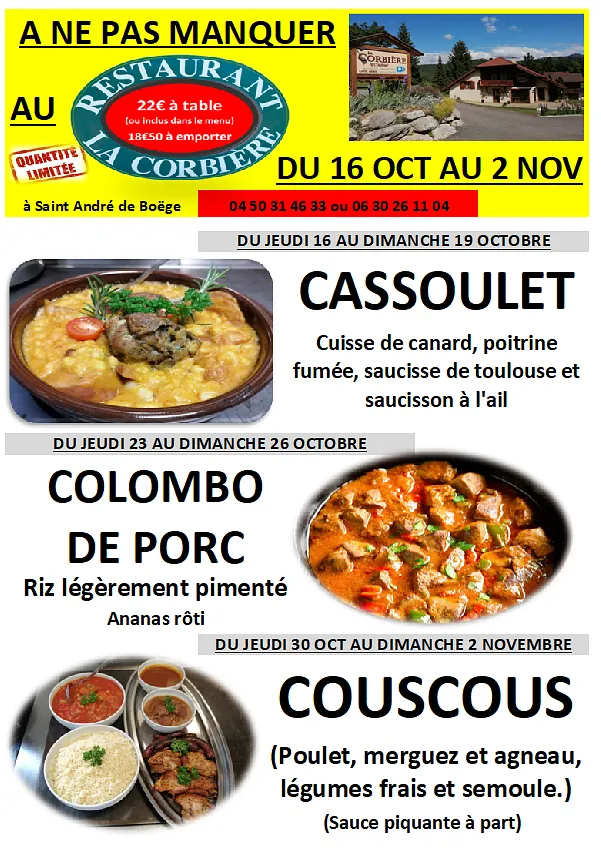carte dessserts